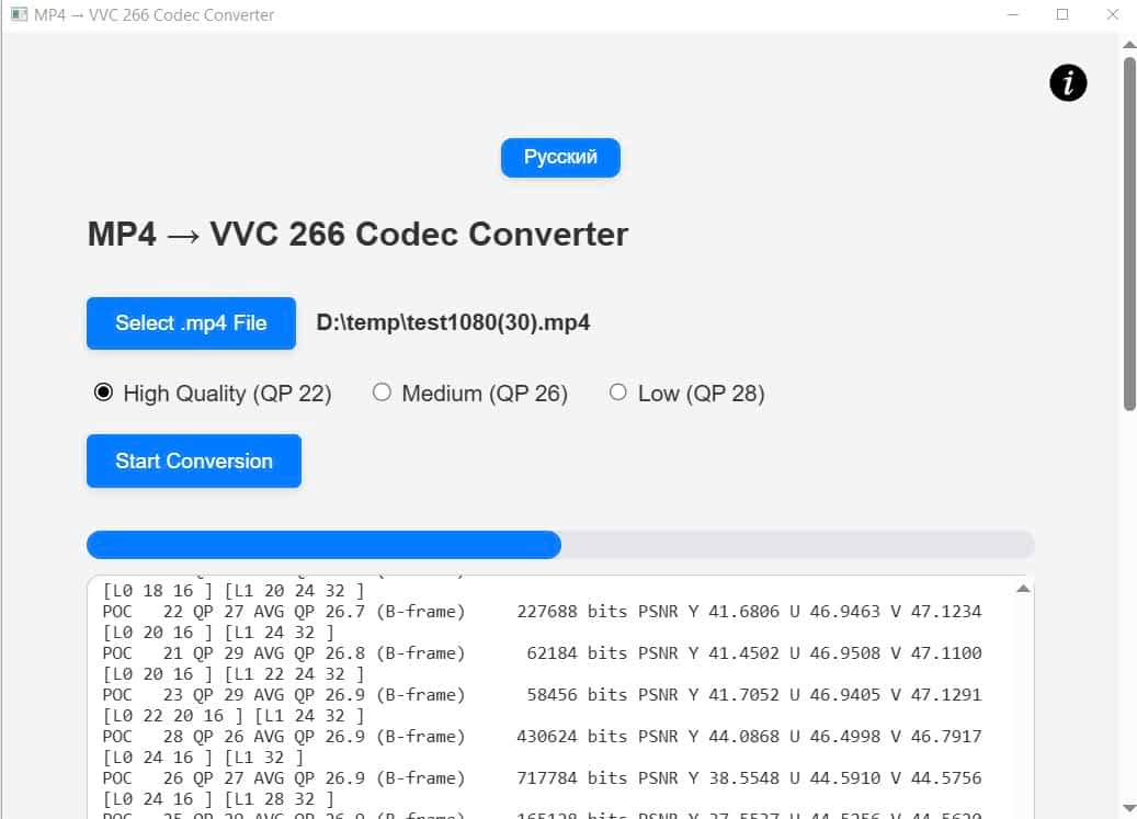 VVC Converter Program Demo